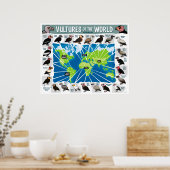 Geier der Weltkarte Poster (Küche)