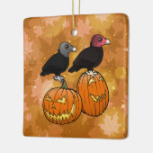 Geier feiern Halloween! Keramikornament (Links)