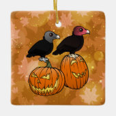 Geier feiern Halloween! Keramikornament (Vorderseite)