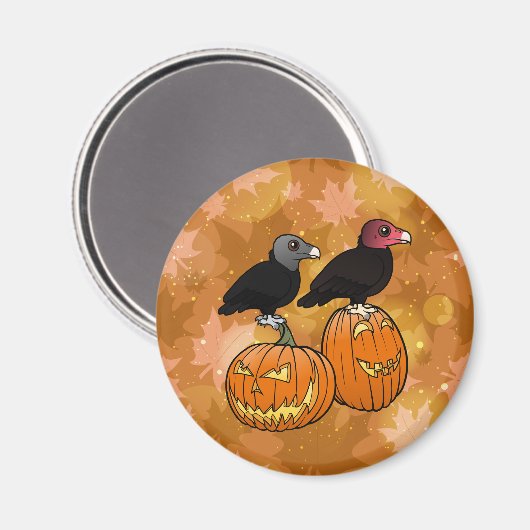 Geier feiern Halloween! Magnet (Vorderseite/Rückseite)