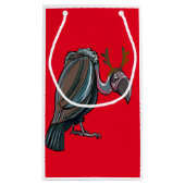 Geier mit Geweihgeschenktasche Kleine Geschenktüte (Rückseite)