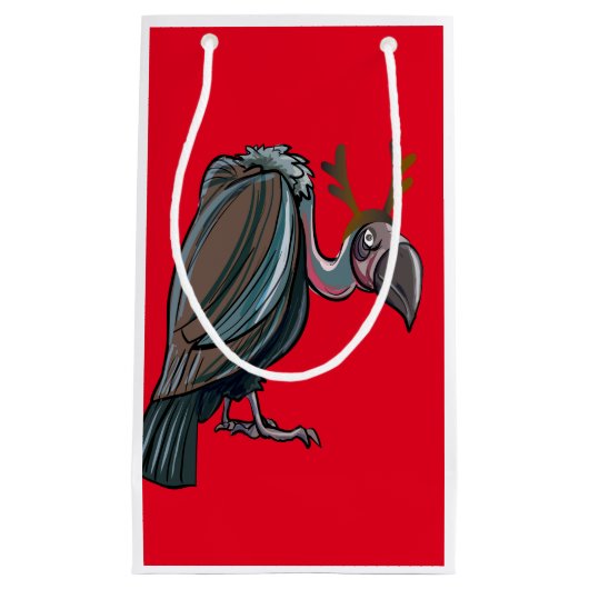 Geier mit Geweihgeschenktasche Kleine Geschenktüte (Vorderseite)