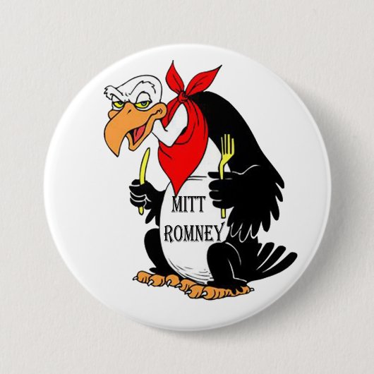 Geier-Mitt Romney-Knopf Button (Vorderseite)