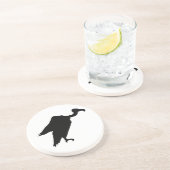 Geier-Silhouette Sandstein Untersetzer (Seite)