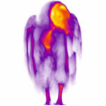 Geier-Skulptur Freistehende Fotoskulptur<br><div class="desc">Thermographisches Bild eines Geiers</div>