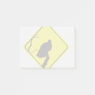 Geier-Warnzeichen-Liebe-Vogel-Aufpassenraubvögel Post-it Klebezettel