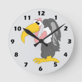 Geierdesign Runde Wanduhr (Vorderseite)