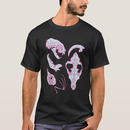 Geierkultur Hexe Wicca Knochen T-Shirt (Vorderseite)