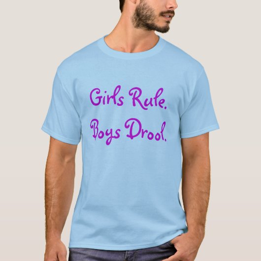 Geifer der Mädchen-Rule.Boys T-Shirt (Vorderseite)