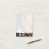 Geige, 1916 post-it klebezettel (Auf Schreibtisch)