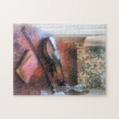 Geige auf Credenza Puzzle (Horizontal)