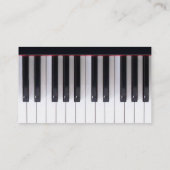 Geige auf Piano-Visitenkarte Visitenkarte (Rückseite)