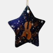 Geige auf Starry Sky Keramikornament (Rechts)