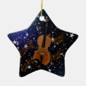 Geige auf Starry Sky Keramikornament (Vorne)