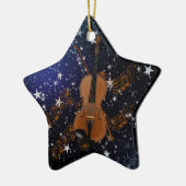 Geige auf Starry Sky Keramikornament (Links)