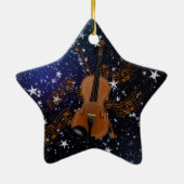 Geige auf Starry Sky Keramikornament (Hinten)