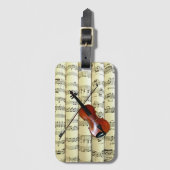 Geige auf Walzblechen ~ Gepäckanhänger (Vorderseite Vertikal)