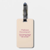 Geige, Ballettschuhe, Blume und Schmetterlinge Gepäckanhänger (Rückseite vertikal)