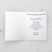 Geige, Ballettschuhe, Blume und Schmetterlinge Karte (Innenseite)