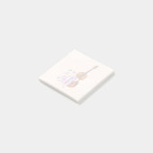 Geige, Ballettschuhe, Blume und Schmetterlinge Post-it Klebezettel (angewinkelt)