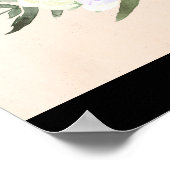 Geige, Ballettschuhe, Blume und Schmetterlinge Poster (Ecke)