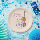 Geige, Ballettschuhe und Schmetterlinge Kinderdusc Pappteller (Party)