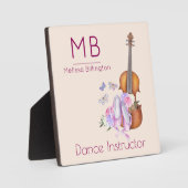 Geige, Ballettschuhe und Schmetterlinge nach Maß Fotoplatte (Vorderseite)