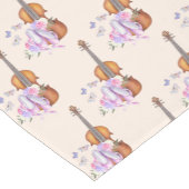 Geige, Ballettschuhe und Schmetterlingsmuster Kurzer Tischläufer (Ecke)