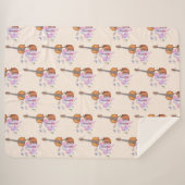 Geige, Ballettschuhe und Schmetterlingsmuster Sherpadecke (Vorderseite (Horizontal))