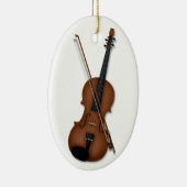 Geige & Bow Trompe L'oeil Musikinstrument Keramik Ornament (Rechts)