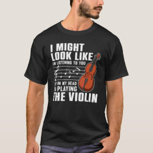 Geige für Männer Violinist Violine Player 3 T-Shirt