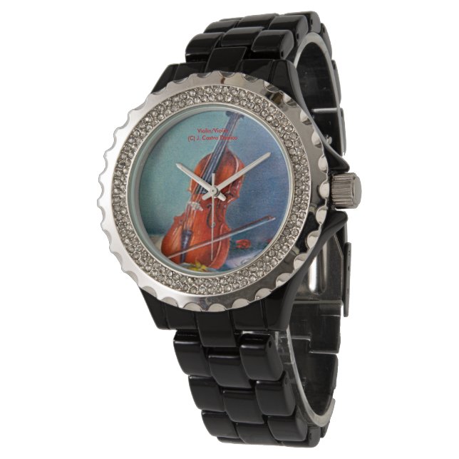Geige/Geige Armbanduhr (Schrägansicht)