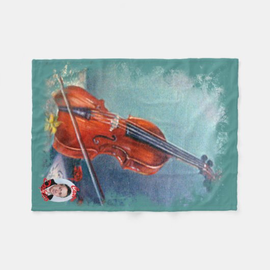 Geige/Geige Fleecedecke (Vorderseite (Horizontal))