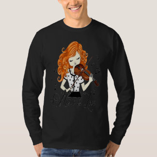 Geige Geige Kleid Musical Jugend T-Shirt