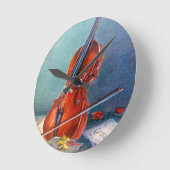 Geige/Geige Runde Wanduhr (Winkel)