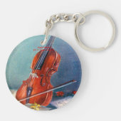 Geige/Geige Schlüsselanhänger (Rückseite)