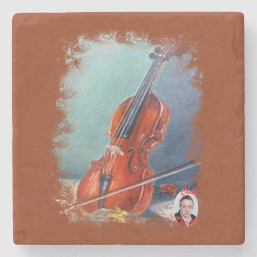 Geige/Geige Steinuntersetzer (Vorderseite)