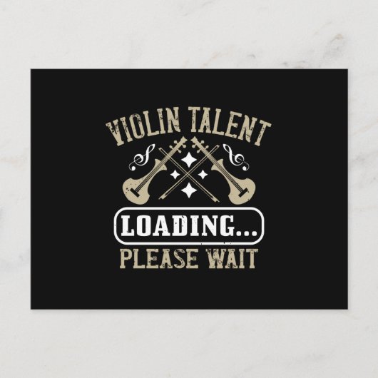 Geige - Geigertalent beladen Postkarte (Vorderseite)