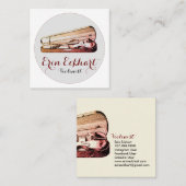 Geige im Fall Violinist Quadratische Visitenkarte (Vorne/Hinten)