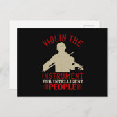 Geige - Instrument für Intelligente Energie Postkarte (Vorne/Hinten)