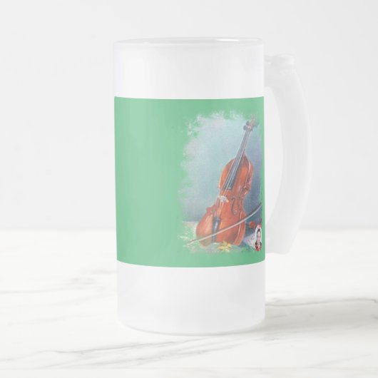 Geige Mattglas Bierglas (VorderseiteRechts)