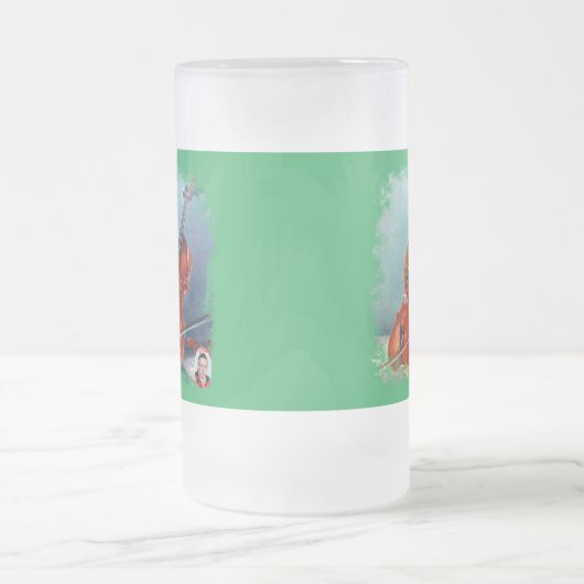 Geige Mattglas Bierglas (Mittel)