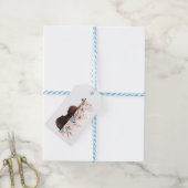 Geige mit Blume. Geschenkanhänger (Mit Garn)