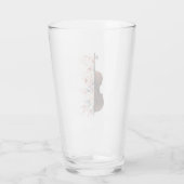 Geige mit Blume. Glas (Rückseite)