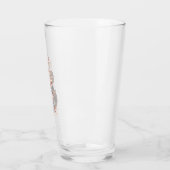 Geige mit Blume. Glas (Links)
