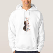 Geige mit Blume. Hoodie (Vorderseite)