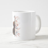 Geige mit Blume. Jumbo-Tasse (Vorderseite Rechts)