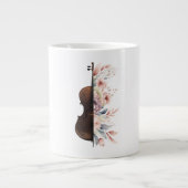 Geige mit Blume. Jumbo-Tasse (Vorderseite)