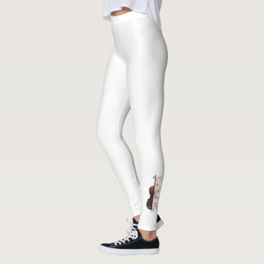 Geige mit Blume. Leggings (Links)