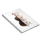 Geige mit Blume. Notizblock (Rechte Seite)
